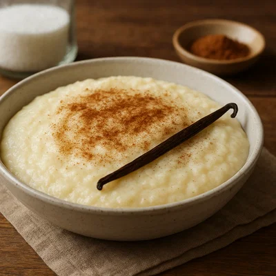 Cremiger Grießpudding mit Vanille und Zimt