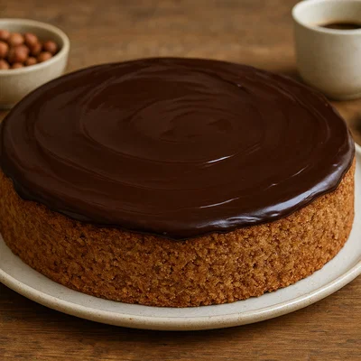 Saftige Haselnusstorte mit Schokoladen-Ganache