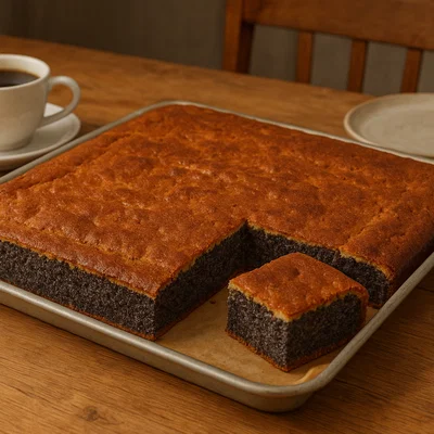 Saftiger Mohnkuchen vom Blech