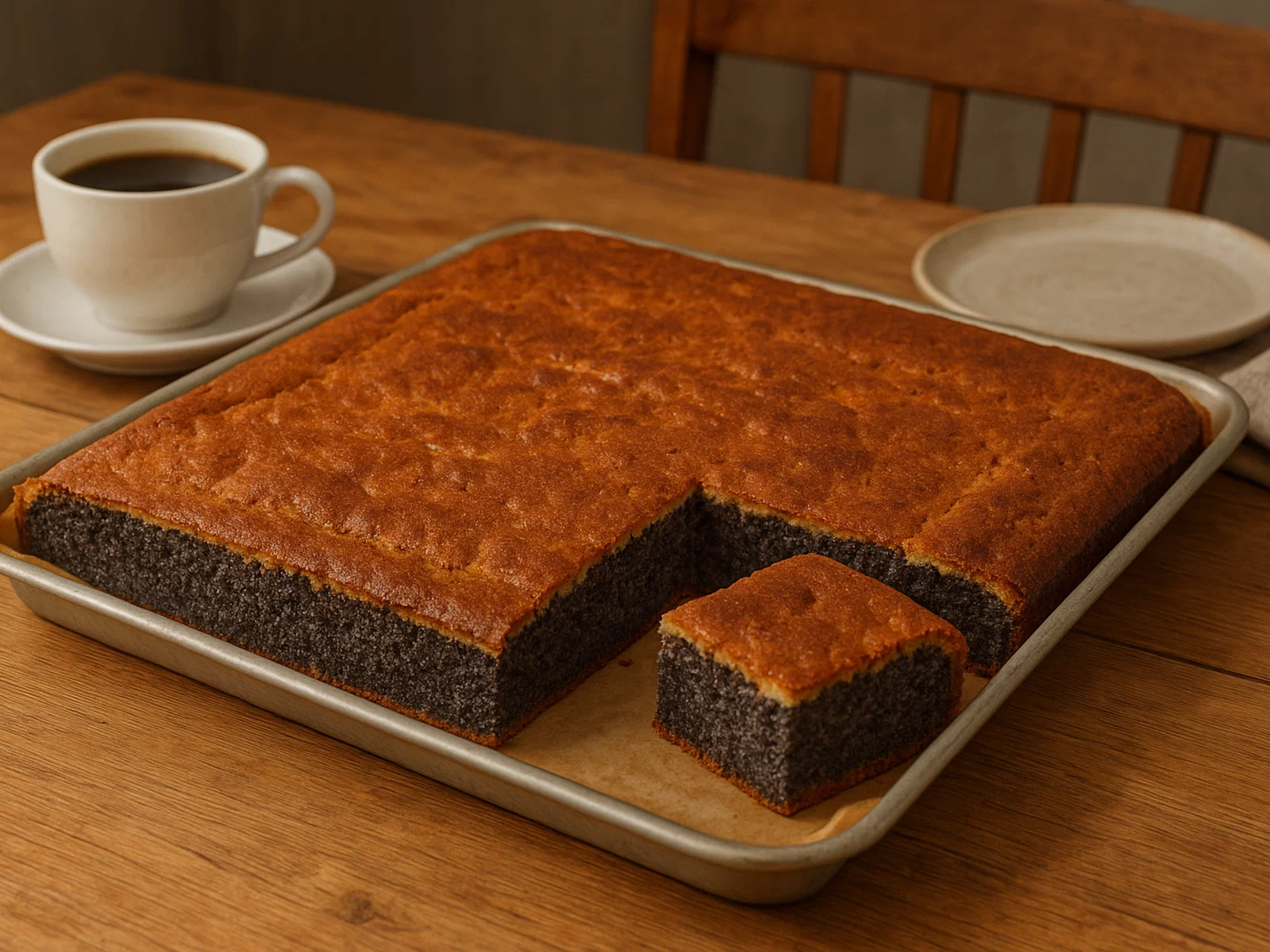 Saftiger Mohnkuchen vom Blech