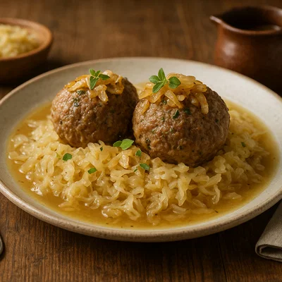 Leberknödel mit Sauerkraut
