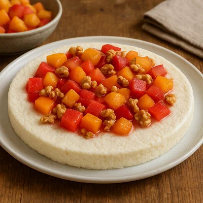 Tellerfleisch – gefrorenes Dessert aus Früchten und Milch