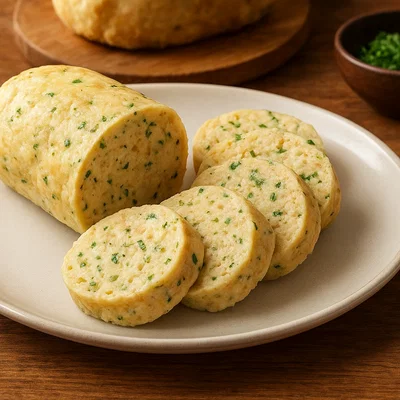Klassischer Serviettenknödel aus der Pfanne oder vom Wasserbad