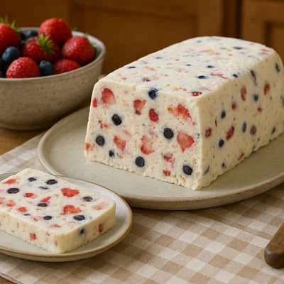 Kübelfleisch – Gefrorenes Dessert aus Milch und regionalen Früchten