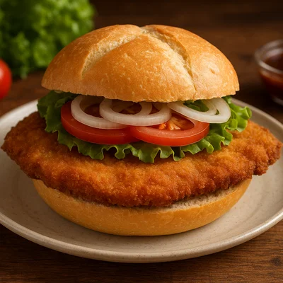 Klassische Schnitzelsemmel