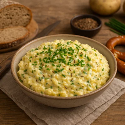 Erdäpfelkas – würziger Kartoffelaufstrich mit Kümmel und Schnittlauch
