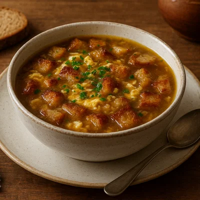 Einfache österreichische Panadelsuppe aus Altbrot