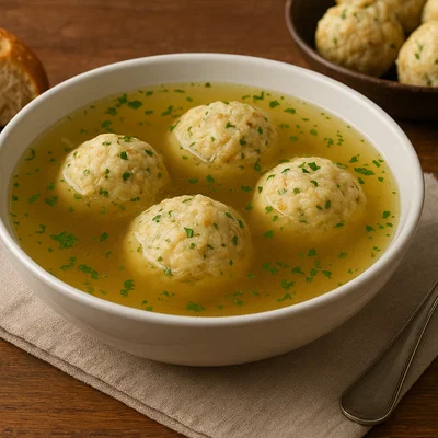 Kräftige Knödelsuppe mit Semmelknödeln
