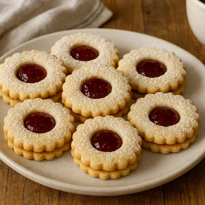 Husarenkrapferl – klassische Marmeladen-Plätzchen