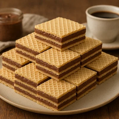 Mannerschnitten mit Haselnusscreme (hausgemacht)