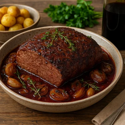 Zweigelt-Braten mit aromatischer Rotweinmarinade