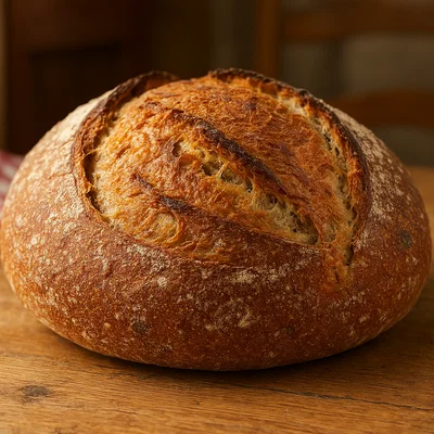 Rustikales Sauerteigbrot aus Weizen und Roggen