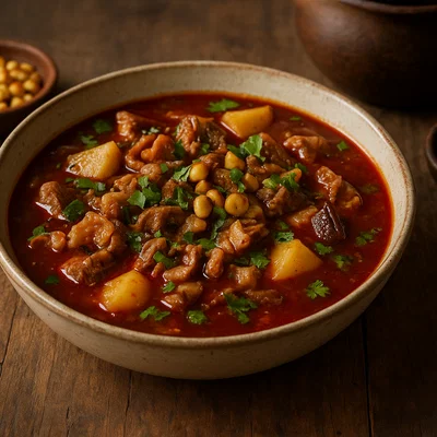 Yaguarlocro – Andine Kuttelsuppe mit Lammblut und Kartoffeln