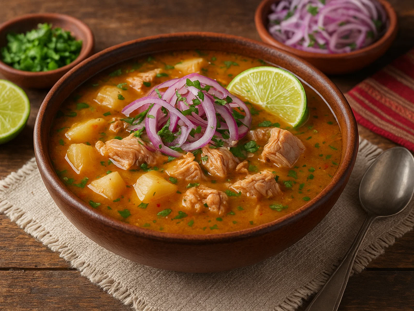 Encebollado – Ecuadorianische Thunfischsuppe mit Maniok und roten Zwiebeln