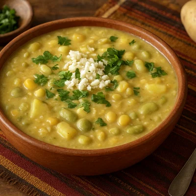 Locro de Habas – Andine Saubohnensuppe