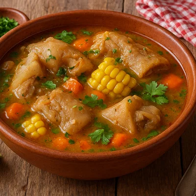 Caldo de Patas – Kräftige Suppe aus Rinderfüßen und Mais