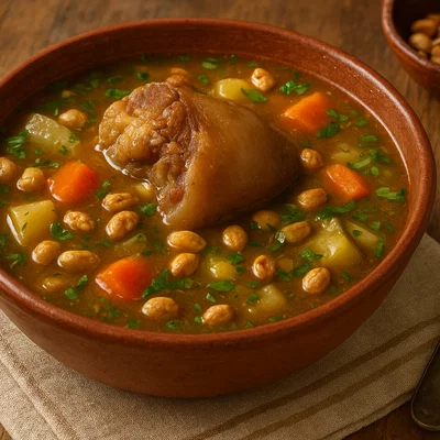 Caldo de Pata de Res (Rinderfuß-Erdnuss-Suppe)