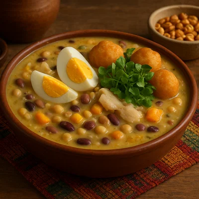 Fanesca – Ecuadorianische Fastensuppe mit Bohnen und Salzfisch