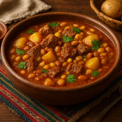 Timbushca – Andiner Eintopf mit Fleisch und Kartoffeln
