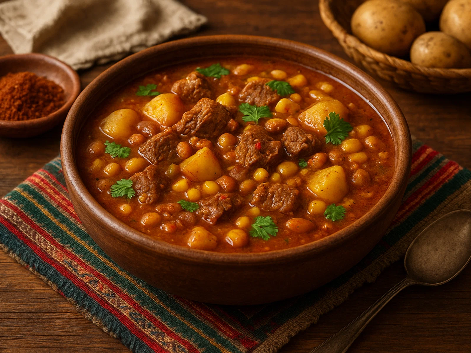 Timbushca – Andiner Eintopf mit Fleisch und Kartoffeln