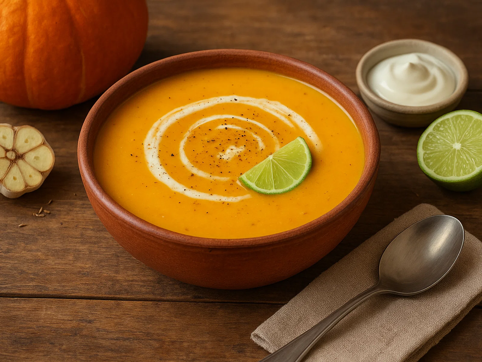 Crema de Zapallo – peruanische Kürbiscremesuppe