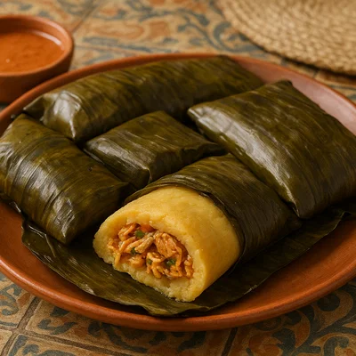 Tamales lojanos – Maistaschen mit Hühnchen aus Loja