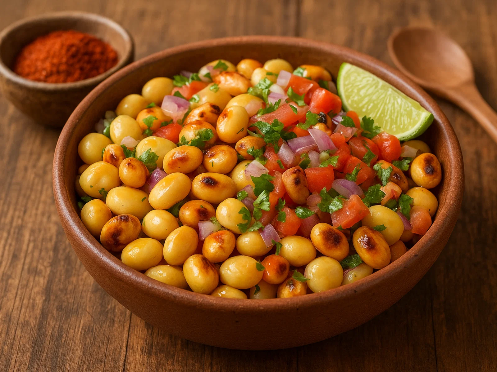 Chochos con Tostado – Lupinen mit geröstetem Mais