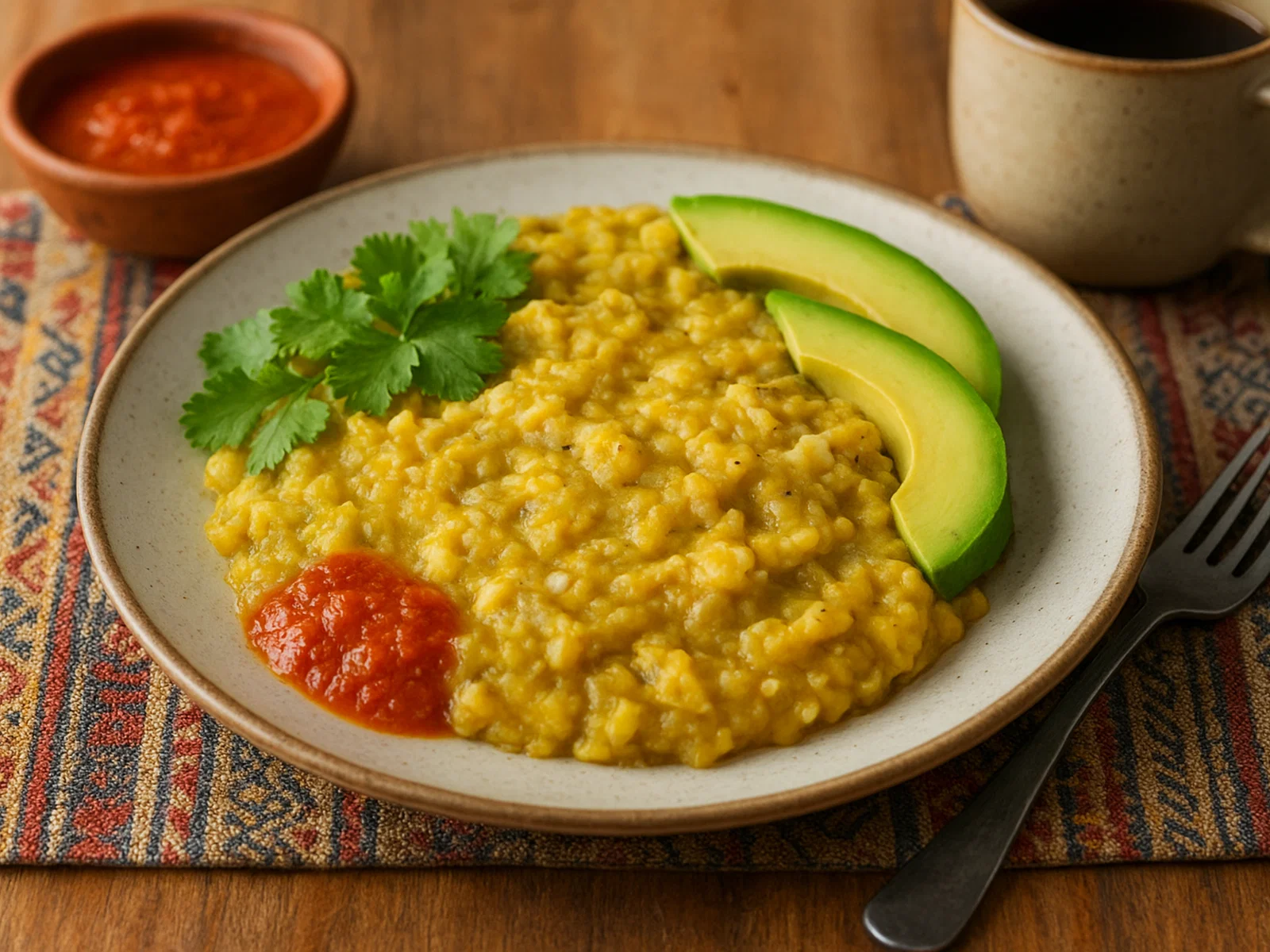 Tigrillo – Ecuadorianisches Frühstück aus Kochbananen, Ei und Käse