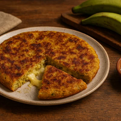 Tortilla de Verde – Kochbananenfladen mit Käse