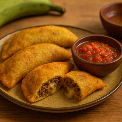 Empanadas de Verde (Gefüllte Kochbananen-Teigtaschen)