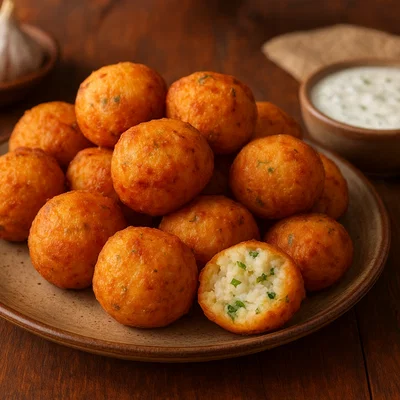Muchines de Yuca – gefüllte frittierte Maniokbällchen