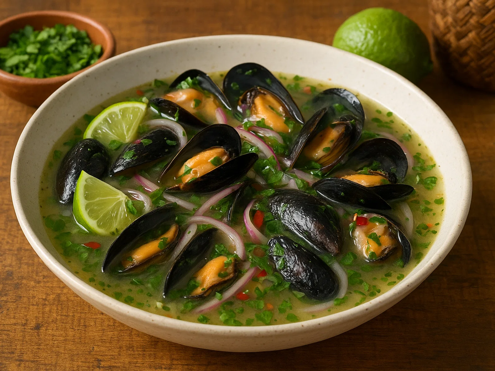 Ceviche de Concha – Schwarze Muscheln in würzigem Limettensud