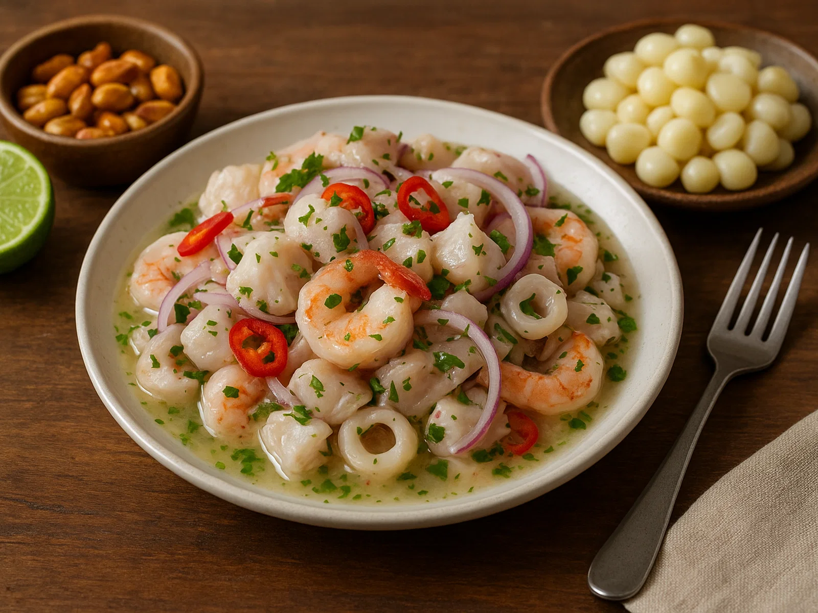 Ceviche mixto – Peruanisches Meeresfrüchte-Ceviche