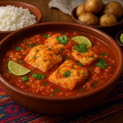 Sudado de Pescado – peruanischer Fischschmortopf in Tomatensauce