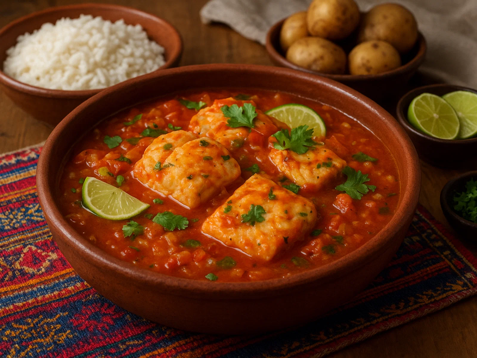 Sudado de Pescado – peruanischer Fischschmortopf in Tomatensauce