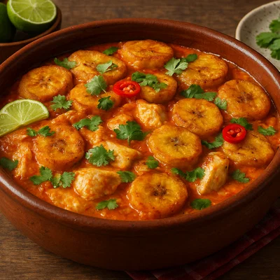 Cazuela de Pescado – Fisch‑Kochbananen‑Auflauf