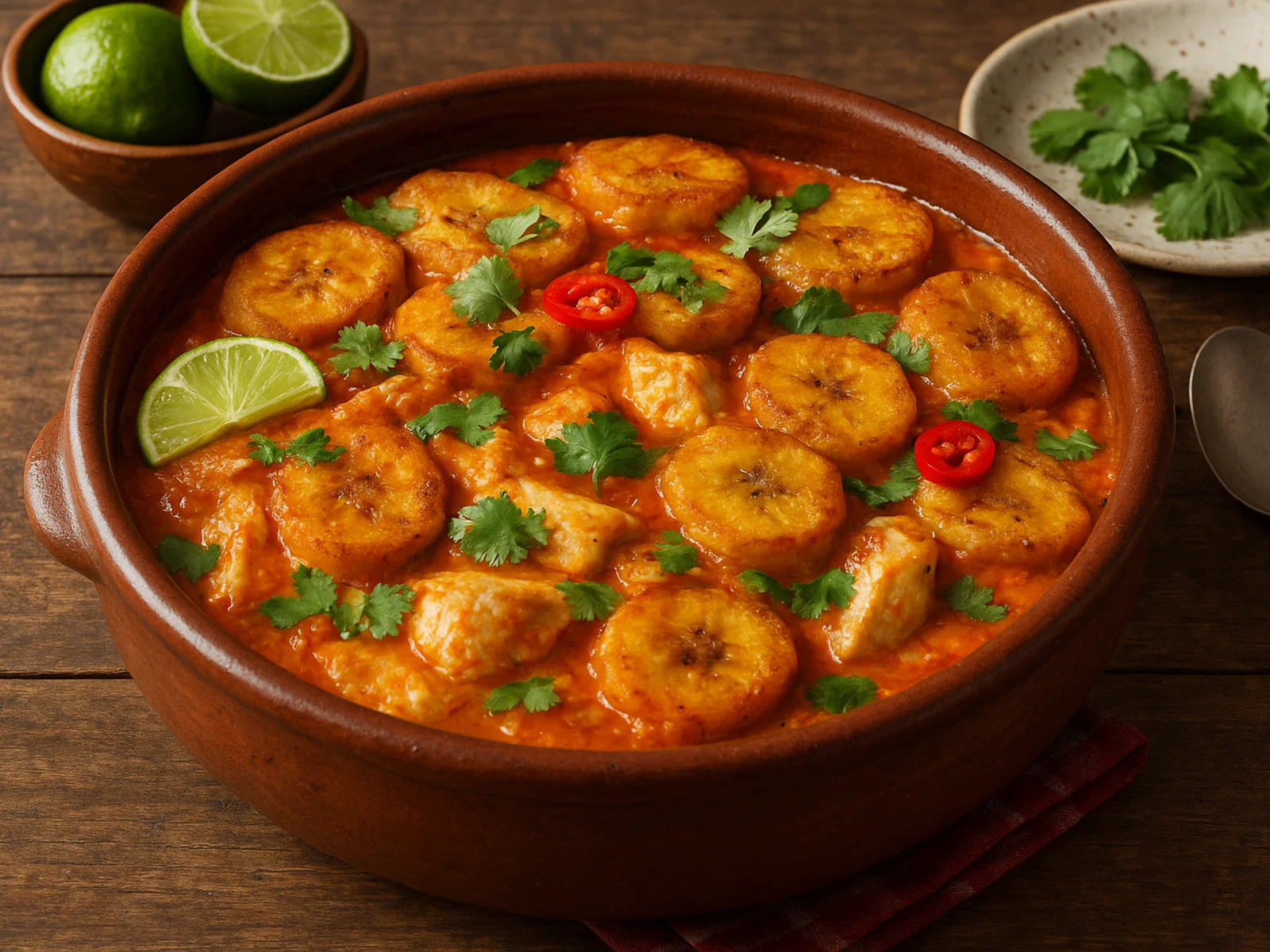 Cazuela de Pescado – Fisch‑Kochbananen‑Auflauf