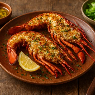 Langosta a la plancha – Gegrillte Languste mit Knoblauch-Zitronen-Öl