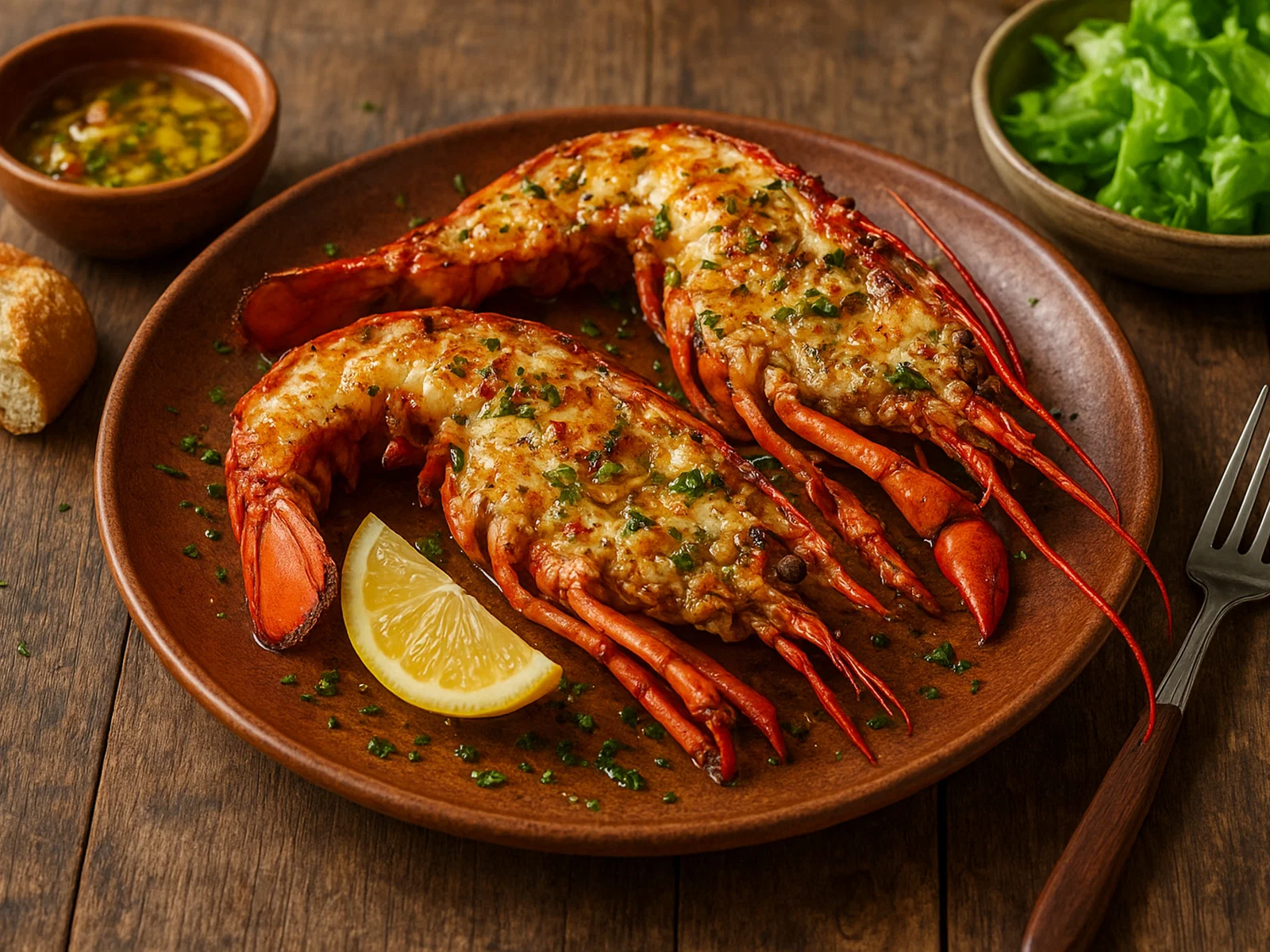 Langosta a la plancha – Gegrillte Languste mit Knoblauch-Zitronen-Öl