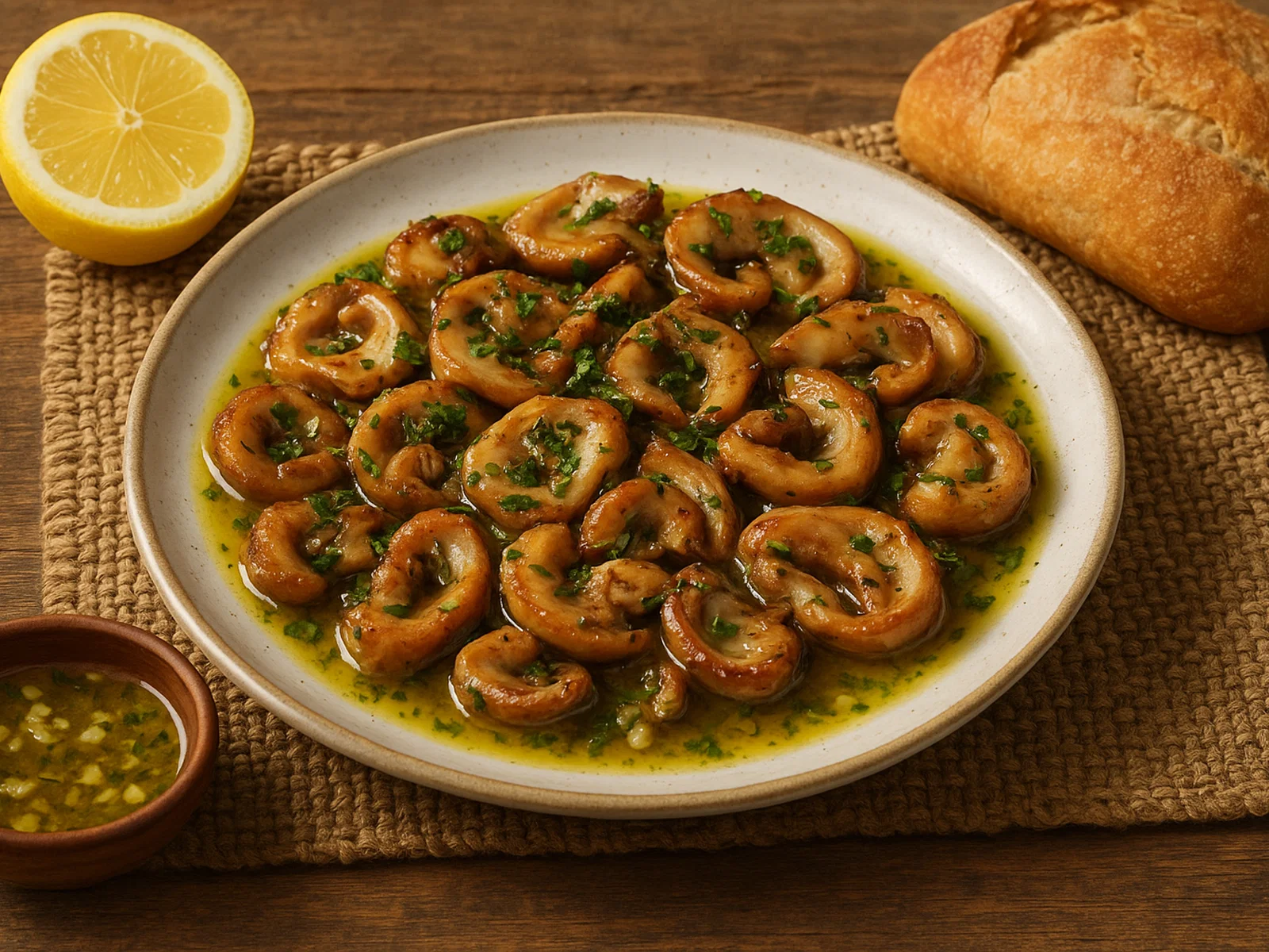 Canchalagua – Galápagos-Molluske mit Knoblauch-Zitronen-Öl