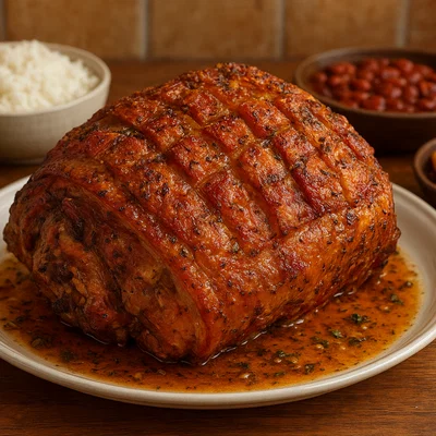 Pernil – Puerto-ricanische gebackene Schweinekeule