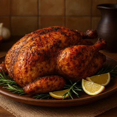 Gallina de campo asada – Gegrilltes Freilandhuhn