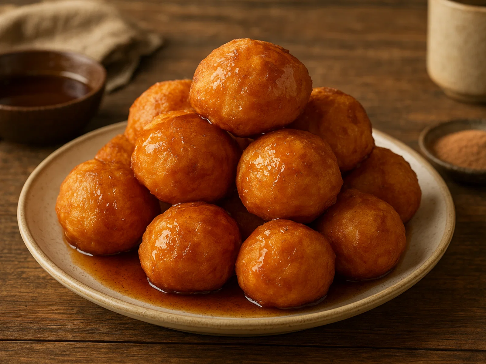 Buñuelos – Spanische frittierte Teigbällchen mit Zimtsirup