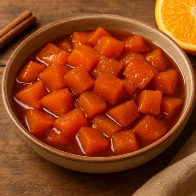 Dulce de Zapallo – Süßer Kürbis in Zimt-Orangen-Sirup