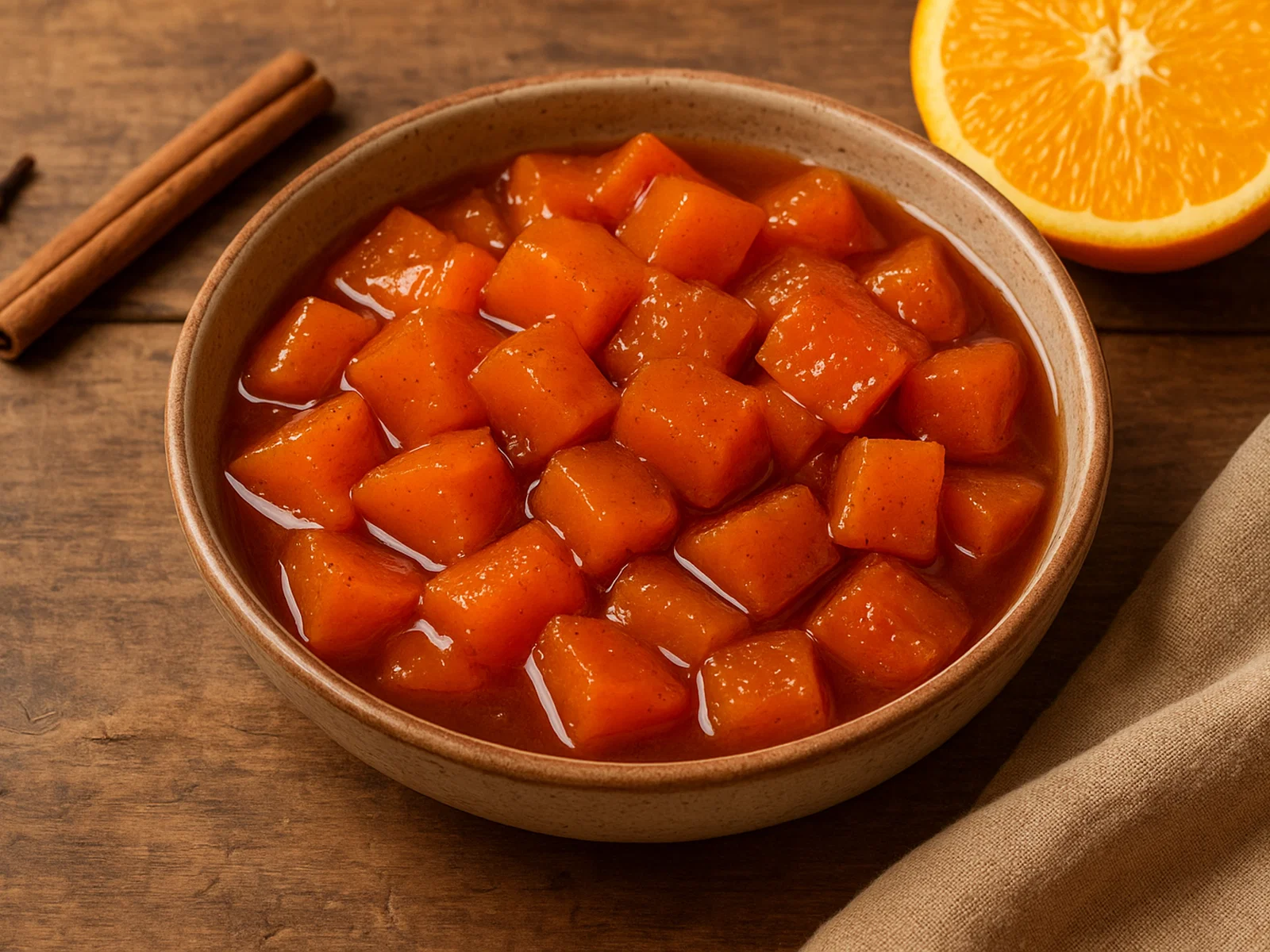 Dulce de Zapallo – Süßer Kürbis in Zimt-Orangen-Sirup