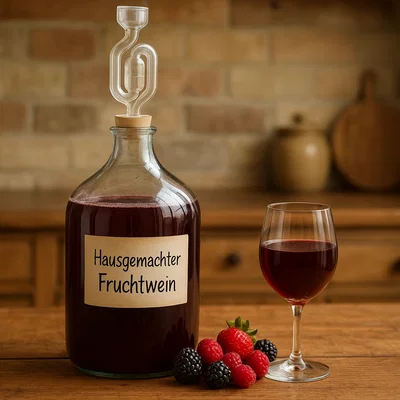 Hausgemachter Fruchtwein (Vino de frutas casero)