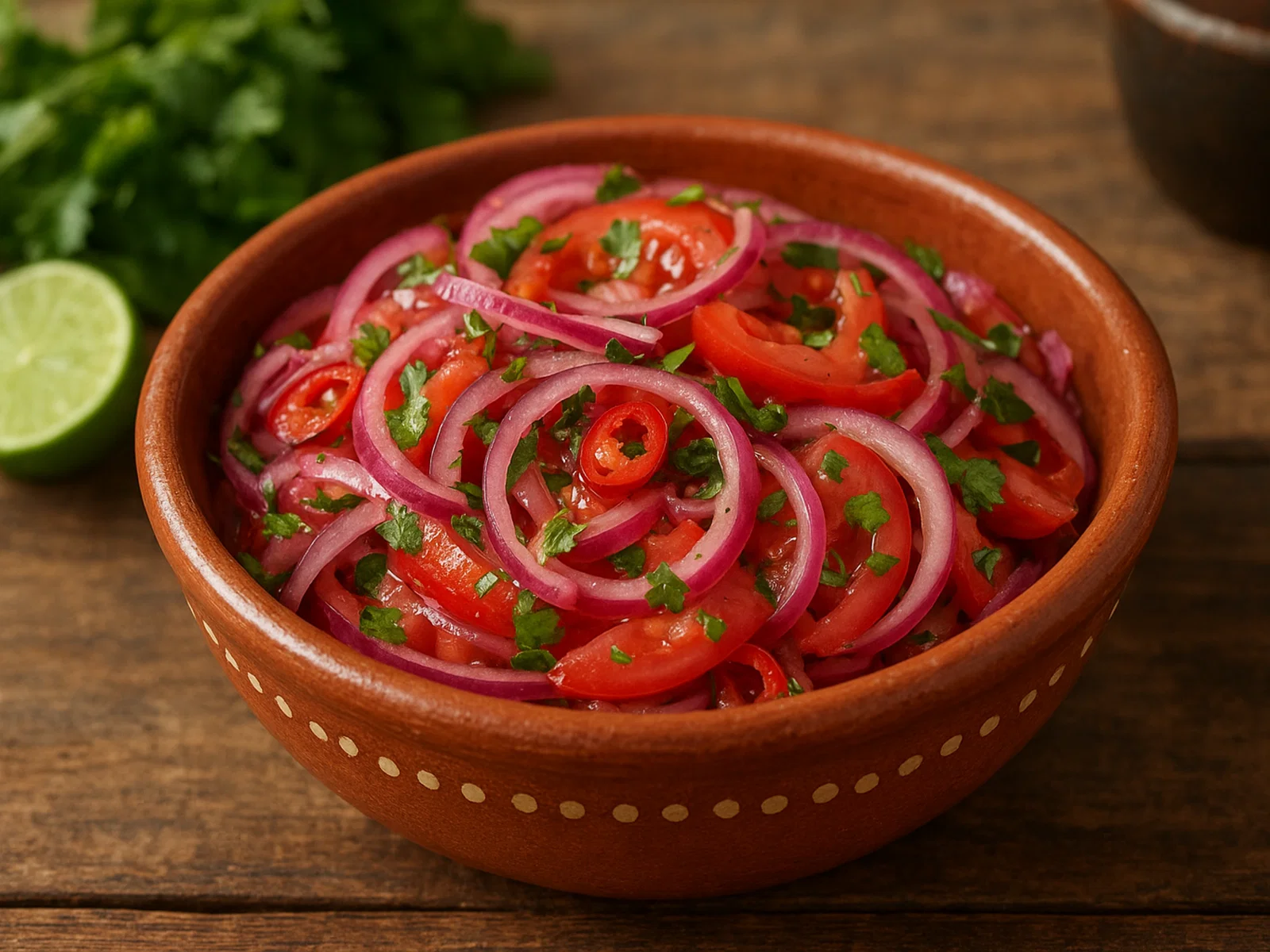 Encurtido de Cebolla y Tomate – Mexikanischer Zwiebel‑Tomaten‑Salat