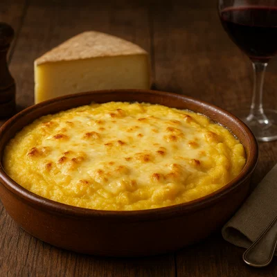 Polenta concia alla valdostana (Cremige Polenta mit Fontina und Butter)