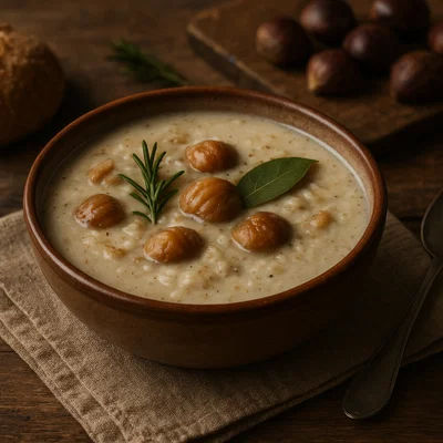 Zuppa di castagne valdostana (Kastaniensuppe aus dem Aostatal)