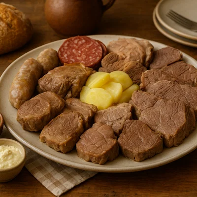 Bollito misto piemontese mit klassischen Saucen